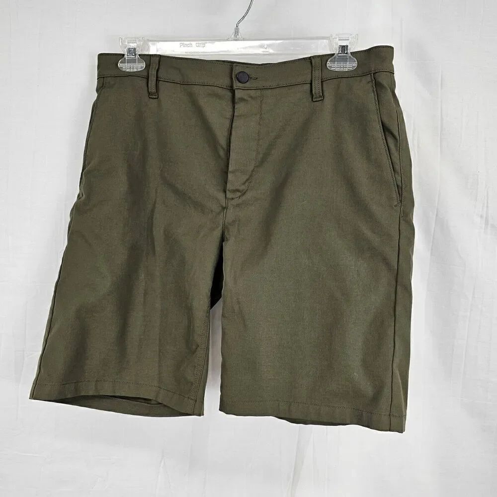 Proof Huckberry Nomad Shorts 9" Mens 34 Green Chino Hiking Outdoor Casual Adult*